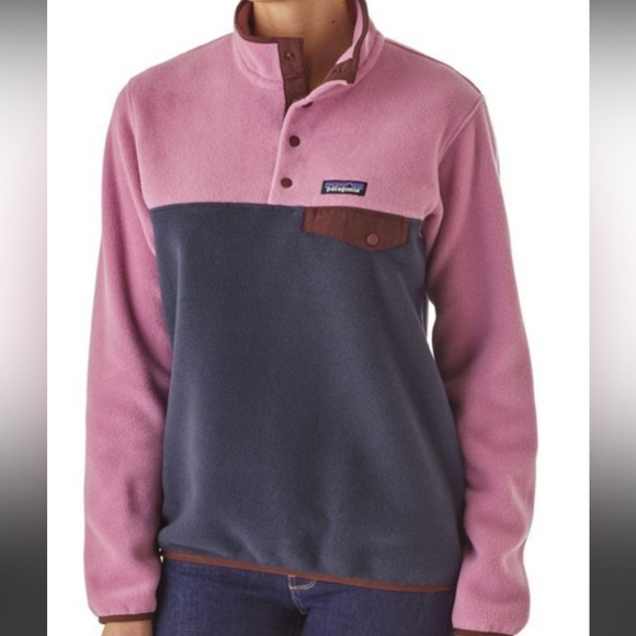 PINK/NAVY PATAGONIA SYNCHILLA comfy jacket size women’s medium - Picture 2 of 5